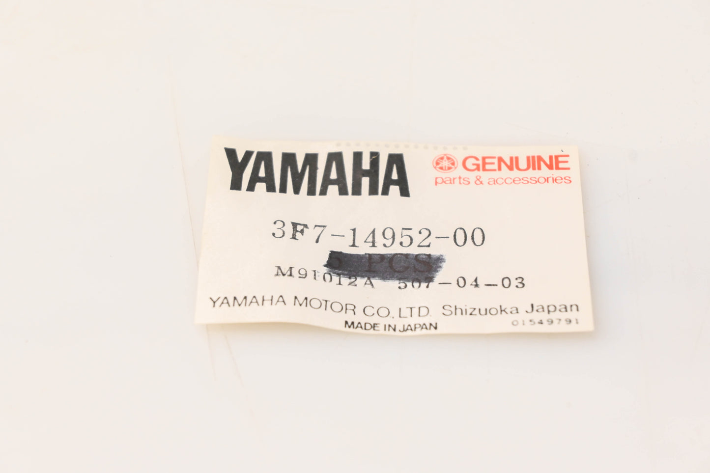 New OEM Yamaha 3F7-14952-00-00 Washer NOS