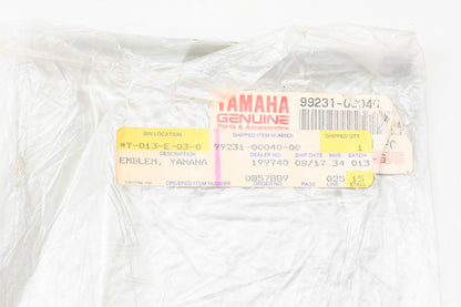 New OEM Yamaha 99231-00040-00 Decal Emblem NOS