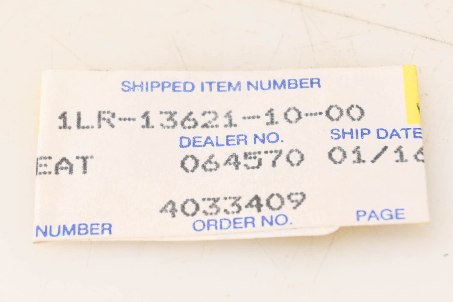 New OEM Yamaha 1LR-13621-10-00 Valve Seat Gasket NOS