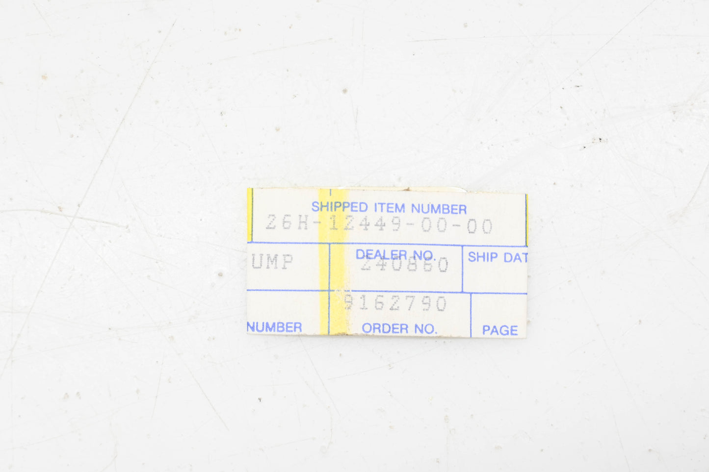 New OEM Yamaha 26H-12449-00-00 Water Pump Gasket NOS