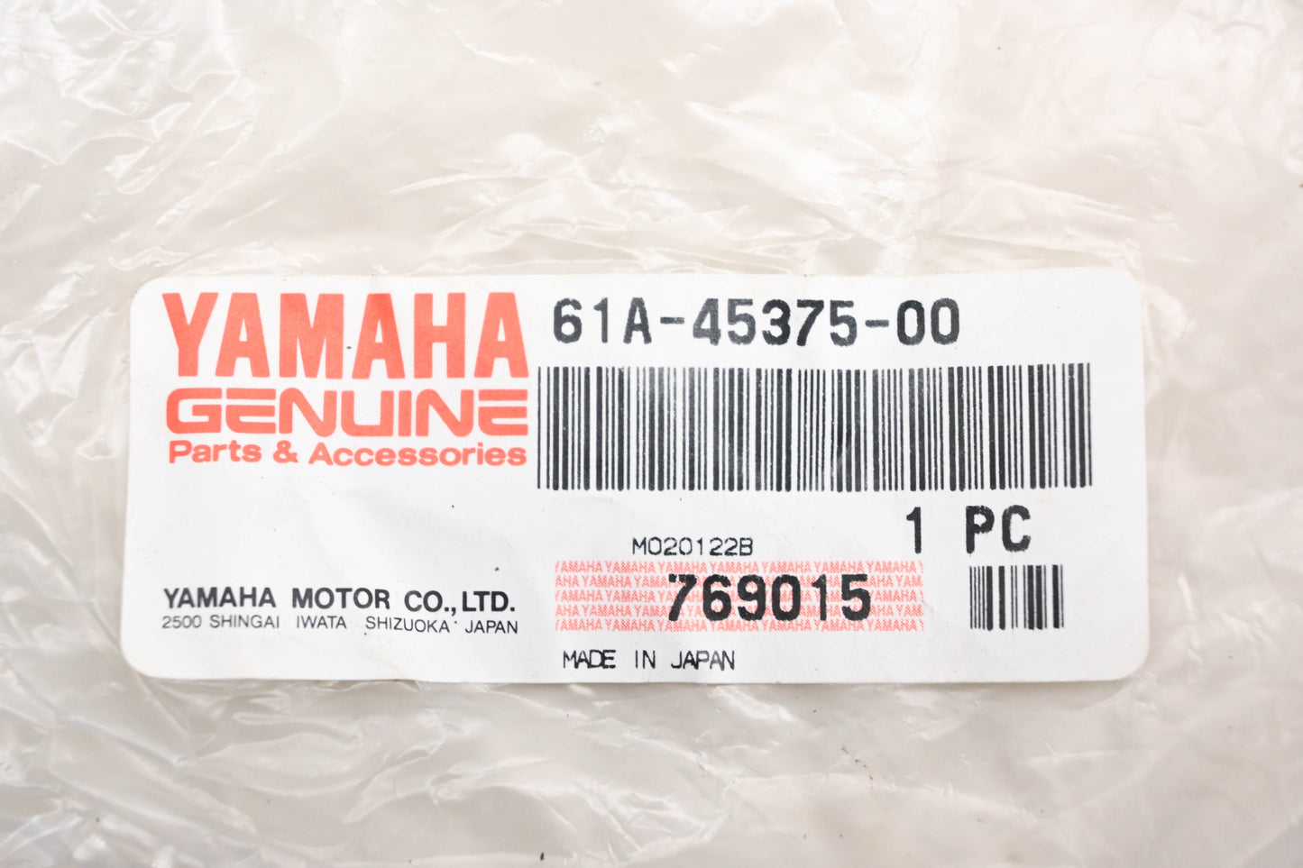 New OEM Yamaha 61A-45375-00-00 Seal Damper NOS