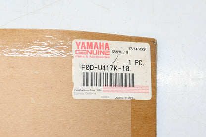New OEM Yamaha F0D-U417K-10-00 Graphic Decal NOS