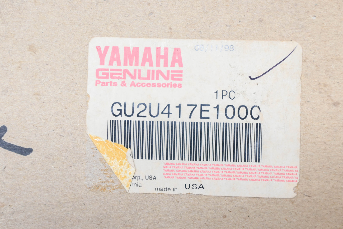 New OEM Yamaha GU2-U417E-10-00 XL760 Graphic Decal NOS