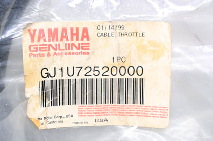 New OEM Yamaha GJ1-U7252-00-00 Throttle Cable NOS