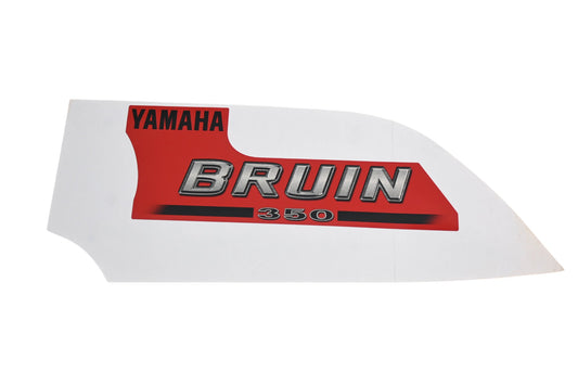 New OEM Yamaha 5UH-F1781-00-00 Red Bruin 350 Emblem Decal NOS