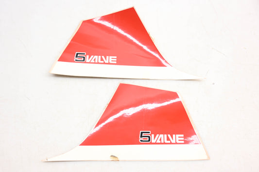 New OEM Yamaha 1AE-28390-11-00 Red Cowling 5 Valve Graphic Decal Kit NOS