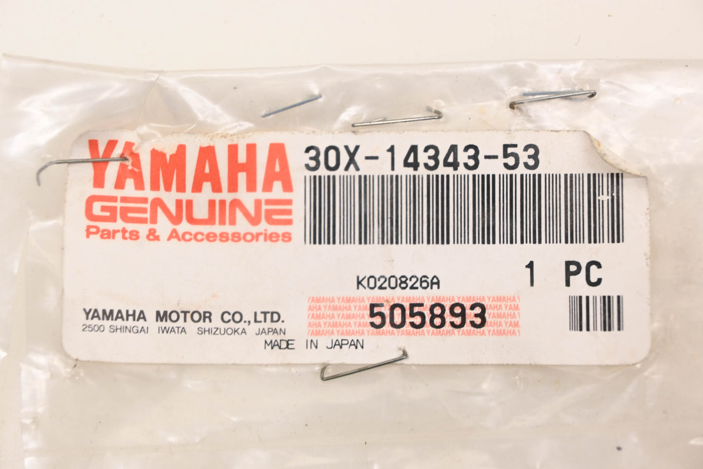 New OEM Yamaha 30X-14343-53-00 Main Jet #106 NOS