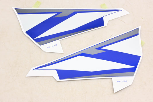 New OEM Yamaha 5JJ-24240-21-00 YZFR1 White Blue Grey Fuel Tank Graphic Kit NOS