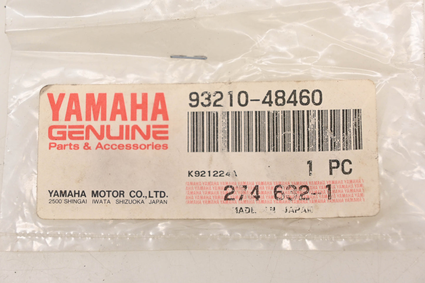 New OEM Yamaha 93210-48460-00 O-Ring NOS