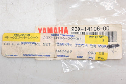 New OEM Yamaha 23X-14106-00-00 Cable Adjusting Screw & Nut Kit NOS