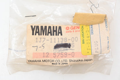 New OEM Yamaha 1J7-11138-00-00 Cylinder Head Half-Circle Plug NOS