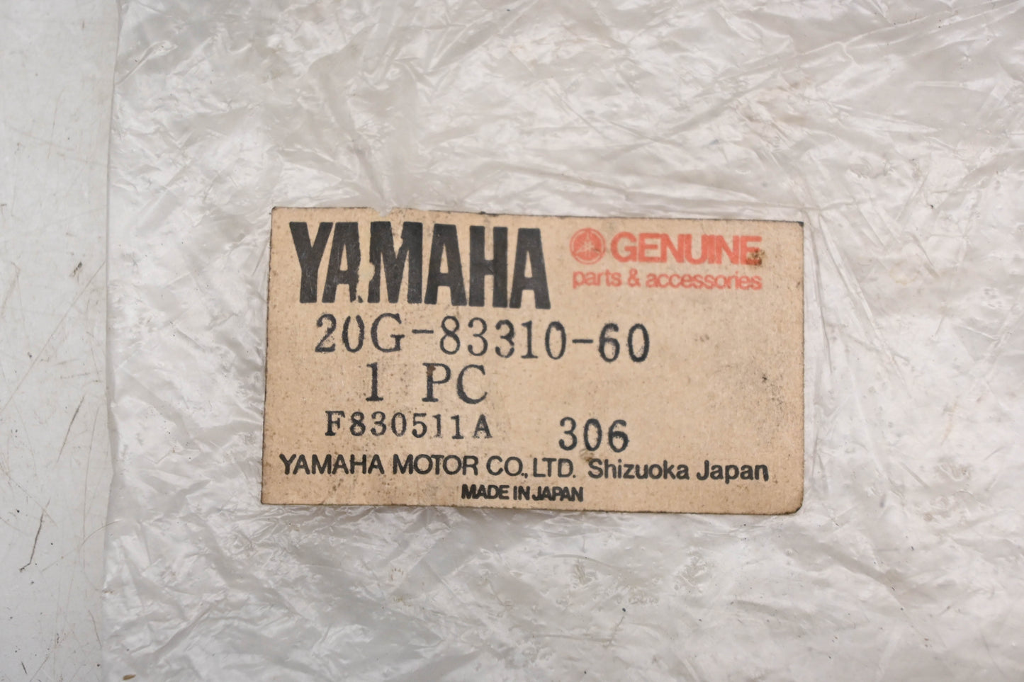 New OEM Yamaha 20G-83310-60-00 Amber Turn Signal Assembly NOS