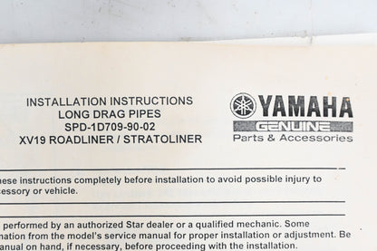 New OEM Yamaha SPD-1D709-90-02 Long Drag Exhaust System Kit NOS