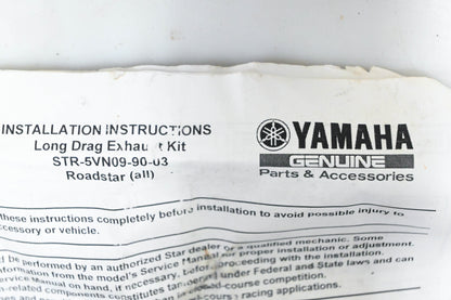 New OEM Yamaha STR-5VN09-90-03 Long Drag Exhaust System Kit NOS
