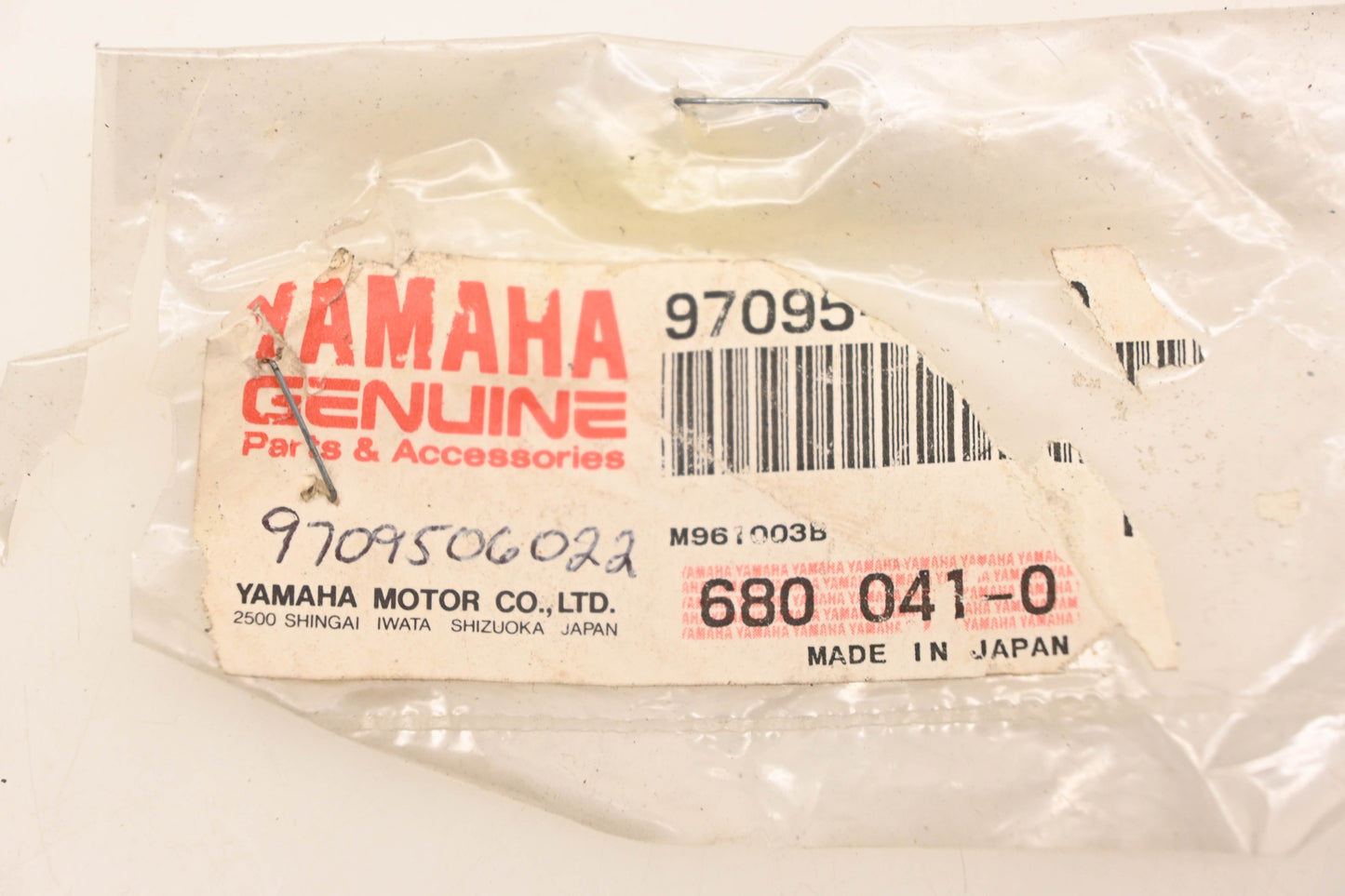 New OEM Yamaha 97095-06022-00 Bolt M6-1.0 x 20 NOS