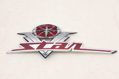 New OEM Yamaha 5KS-2416B-00-00 Dull Red Metallic Fuel Tank V-Star Emblem NOS