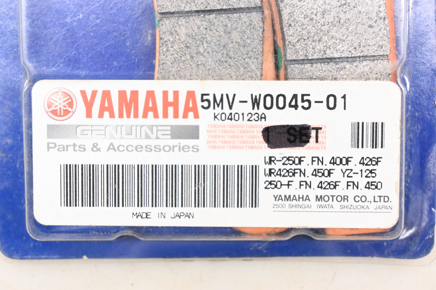 New OEM Yamaha 5MV-W0045-01-00 Brake Pad Kit NOS