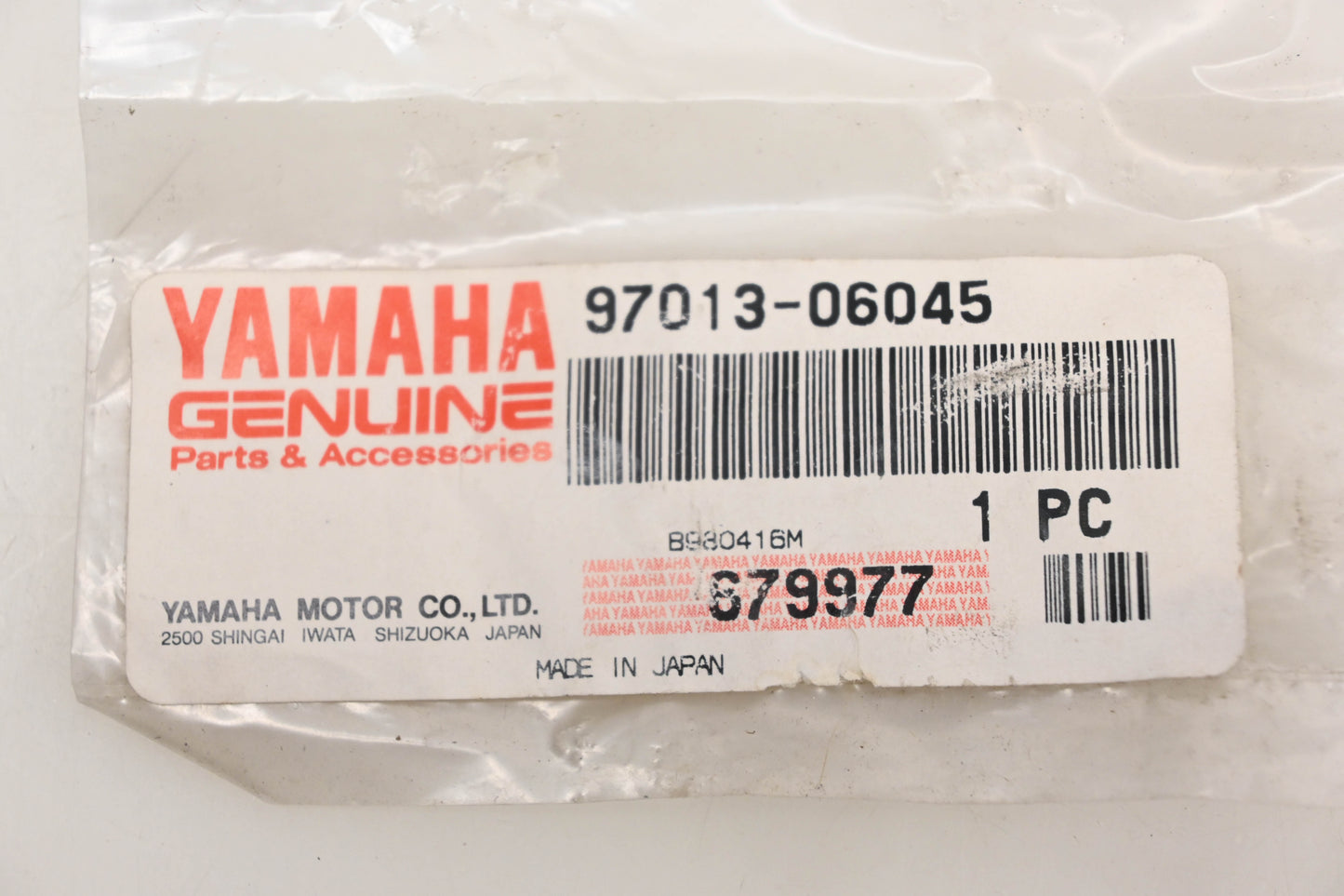 New OEM Yamaha 97013-06045-00 Bolt NOS