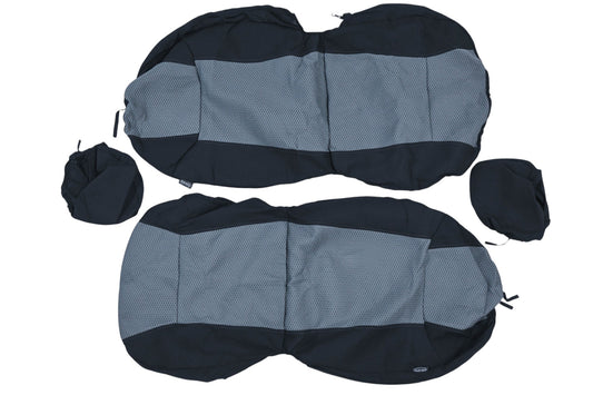 Autocraft AC370046B Black/Grey-Blue Park Place Seat Cover Kit NOS