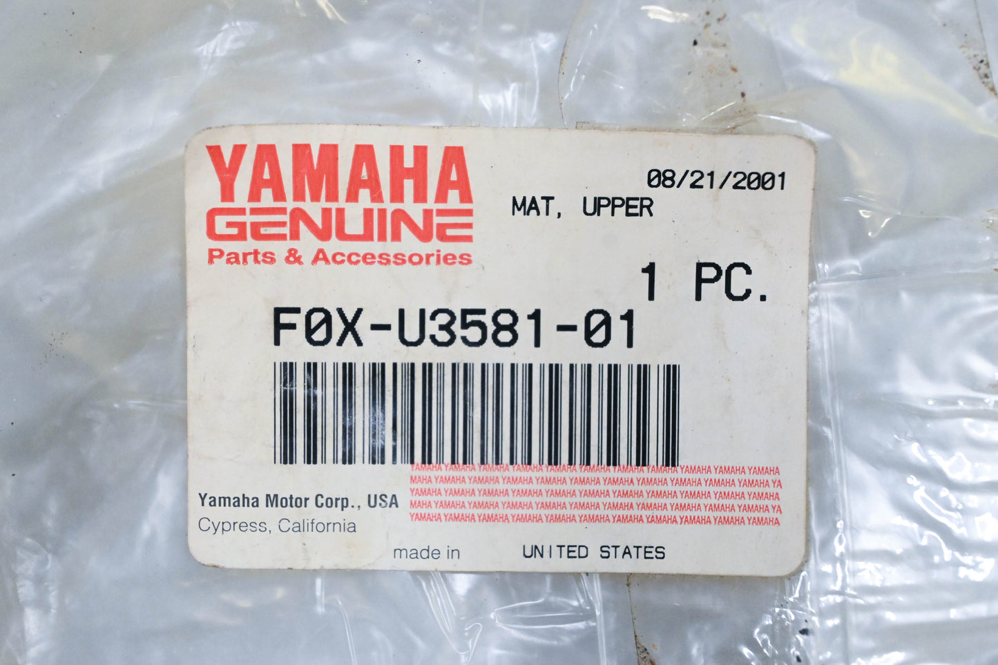 New OEM Yamaha F0X-U3581-01-00 Upper Mat NOS