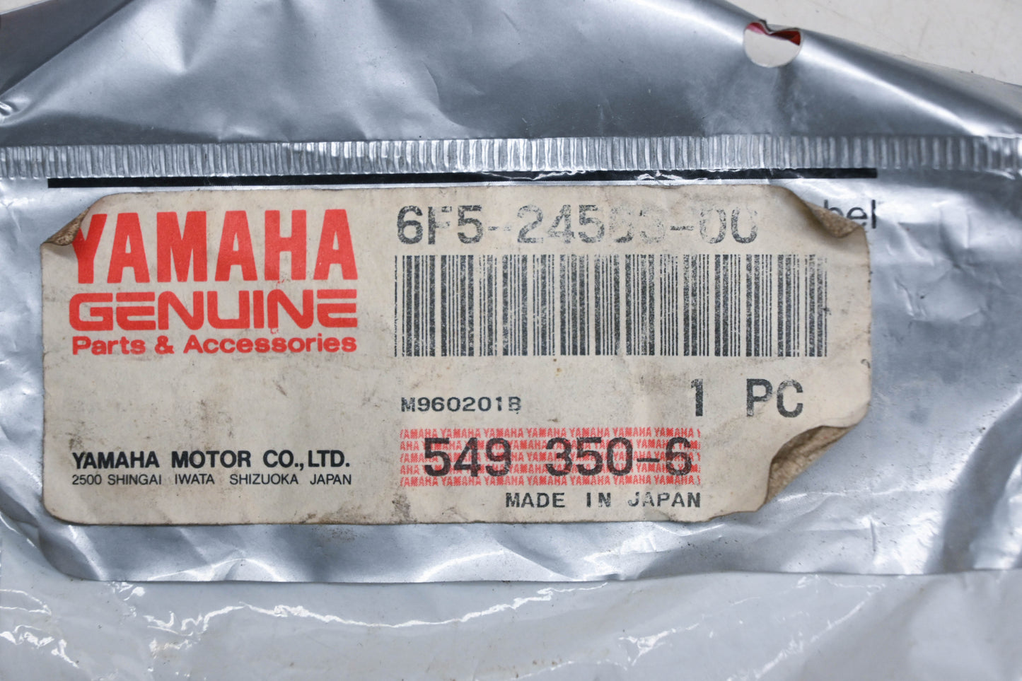 New OEM Yamaha 6F5-24563-00-00 Fuel Filter Element NOS