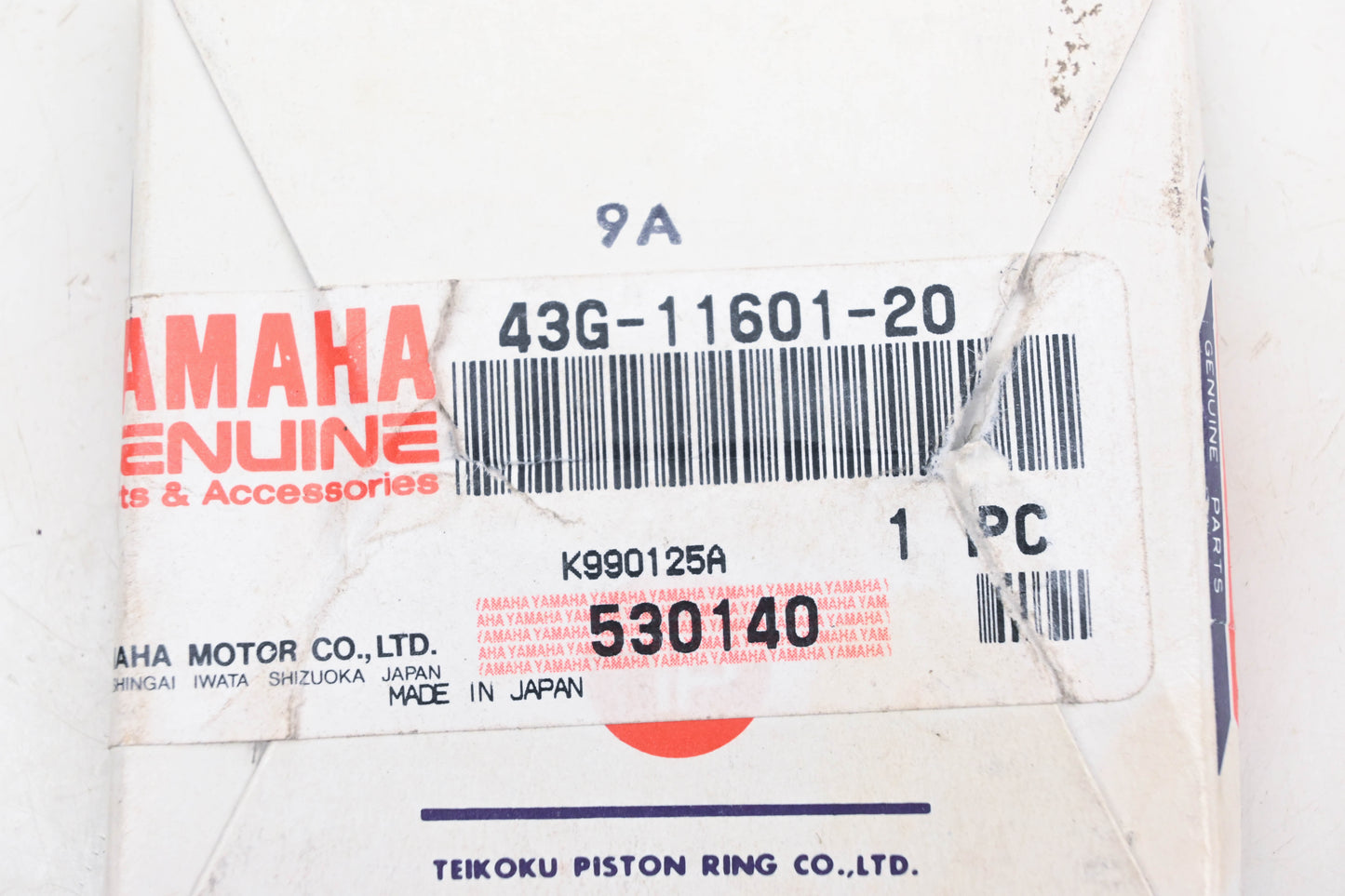 New OEM Yamaha 43G-11601-20-00 Piston Ring Kit NOS