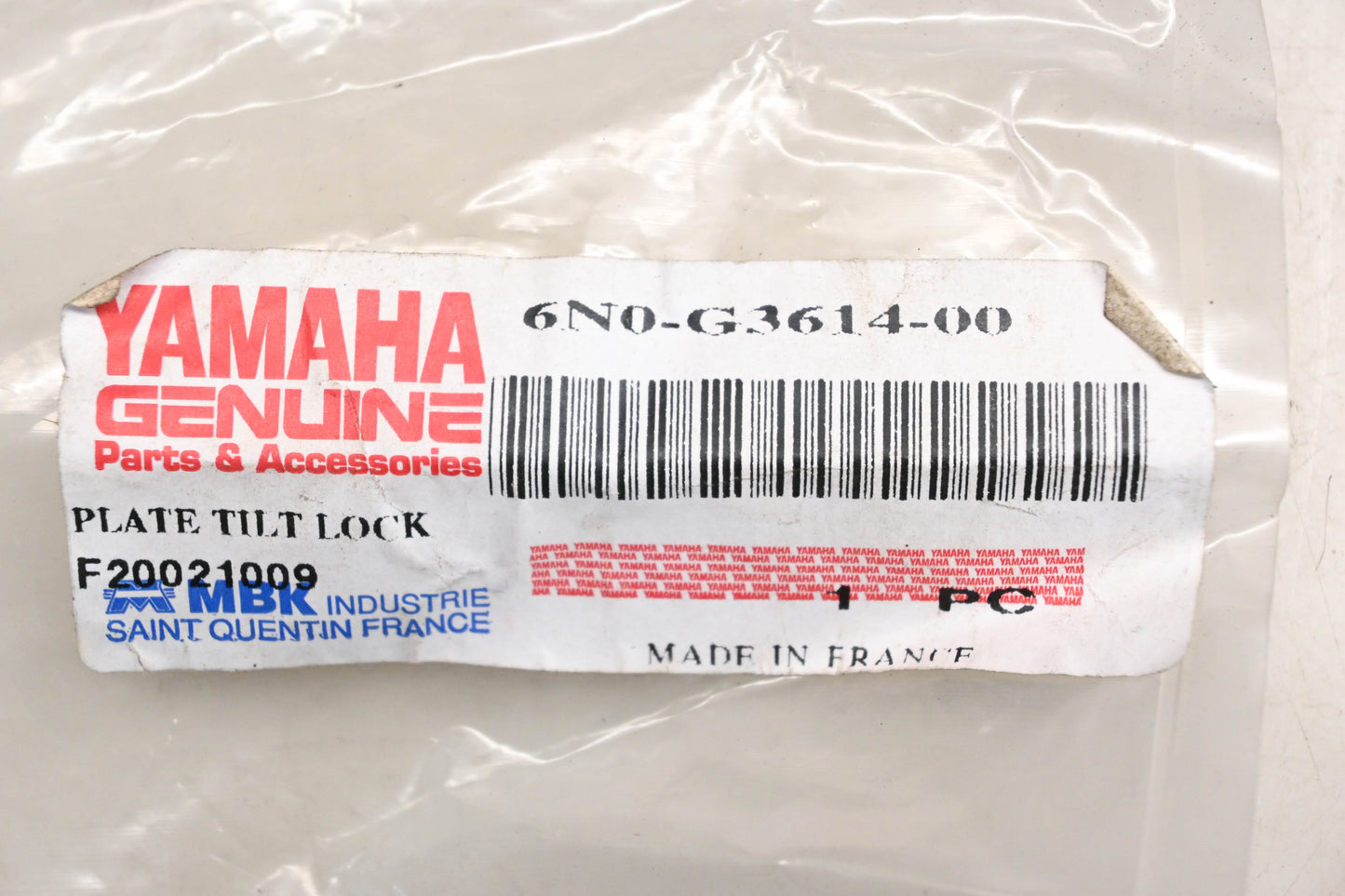 New OEM Yamaha 6N0-G3614-00-00 Tilt Lock Plate NOS