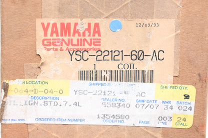 New OEM Yamaha YSC-22121-60-AC Ignition Coil Assembly NOS