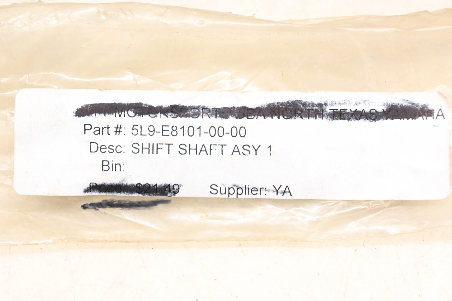 New OEM Yamaha 5L9-E8101-00-00 Shift Shaft Assembly NOS