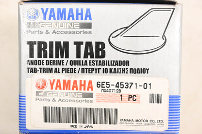 New OEM Yamaha 6E5-45371-01-00 Trim Tab Zinc Anode NOS