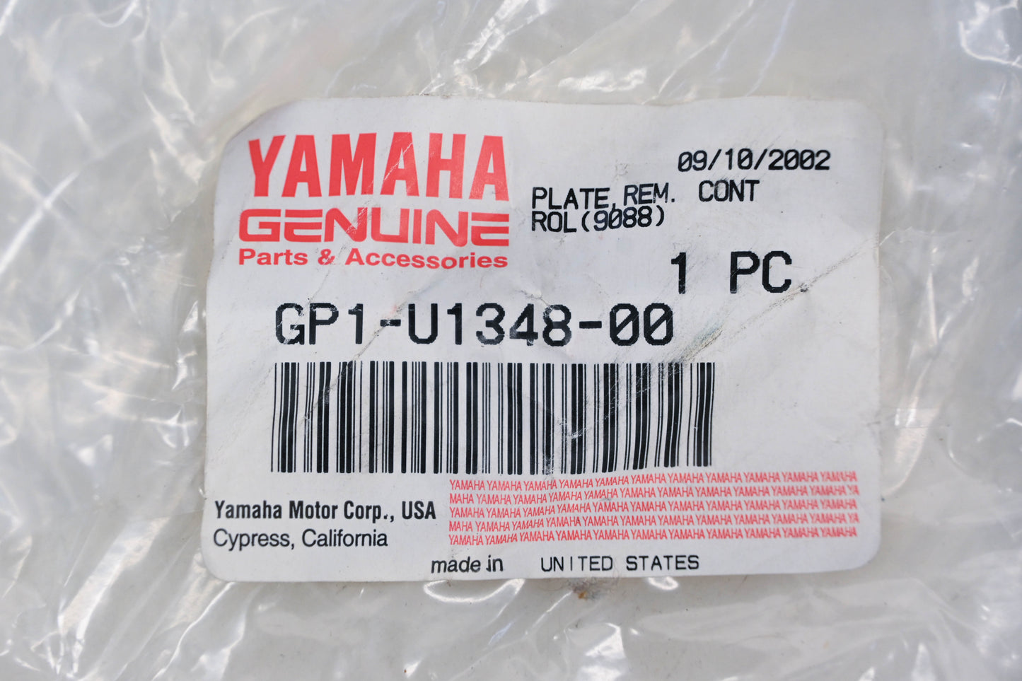 New OEM Yamaha GP1-U1348-00-00 Shifter Plate NOS
