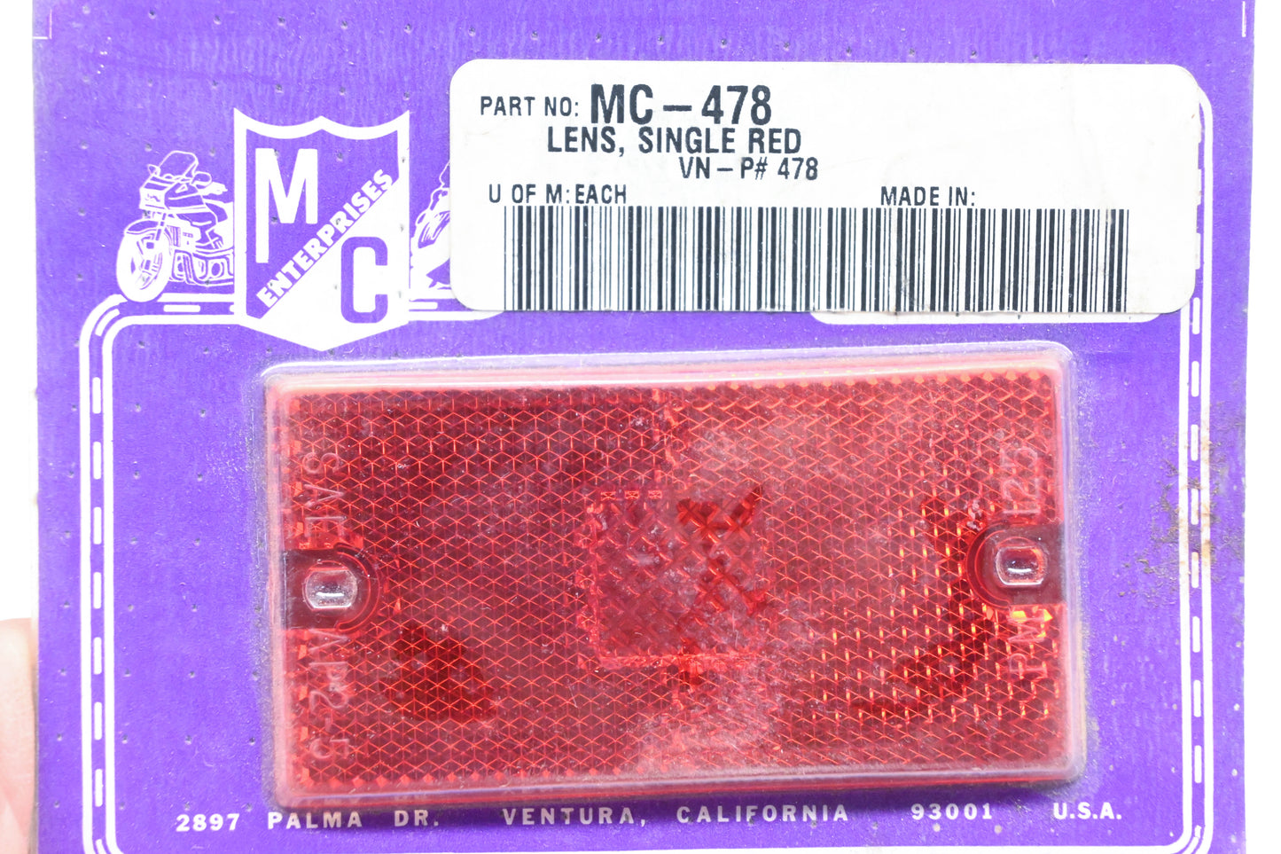 MC Enterprises MC-478 Red Lens NOS