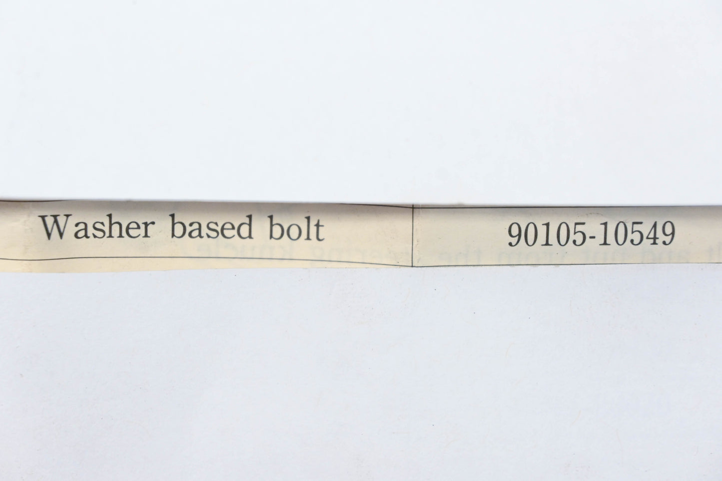 New OEM Yamaha 90105-10549-00 Washer Based Bolt NOS