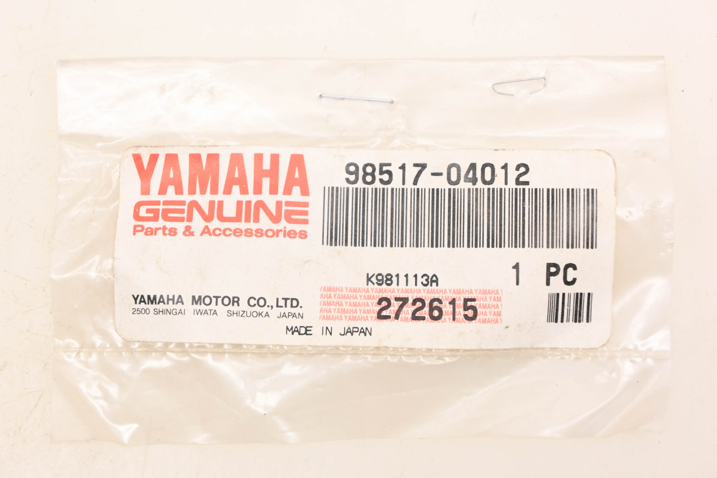 New OEM Yamaha 98517-04012-00 Pan Head Screw NOS