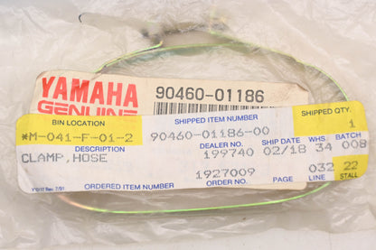 New OEM Yamaha 90460-01186-00 Hose Band Clamp NOS