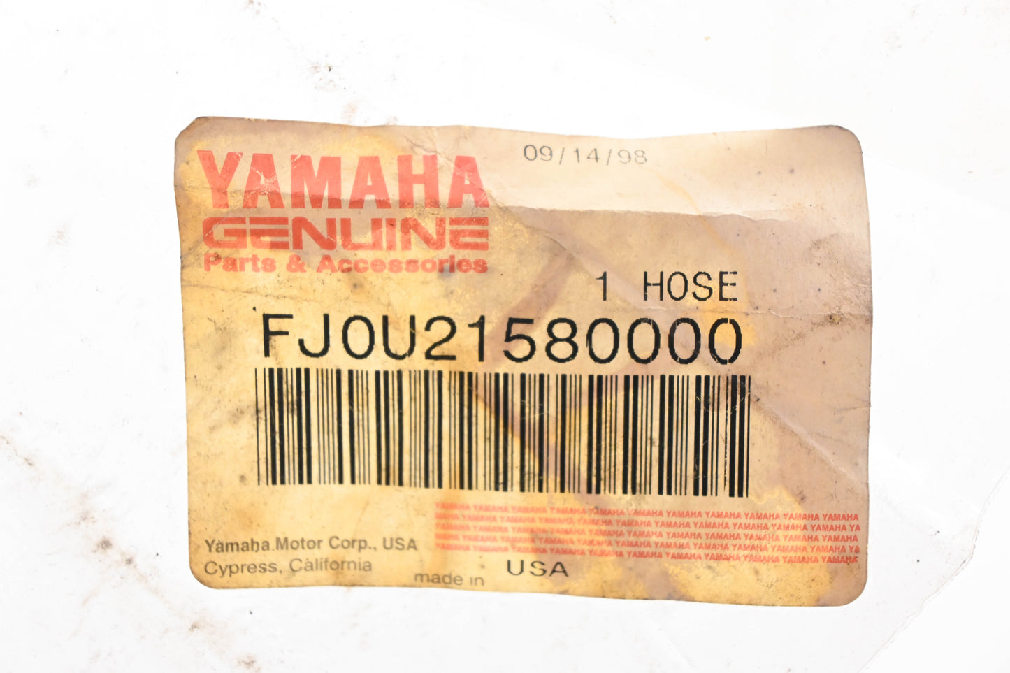 New OEM Yamaha FJ0-U2158-00-00 Vent Hose NOS