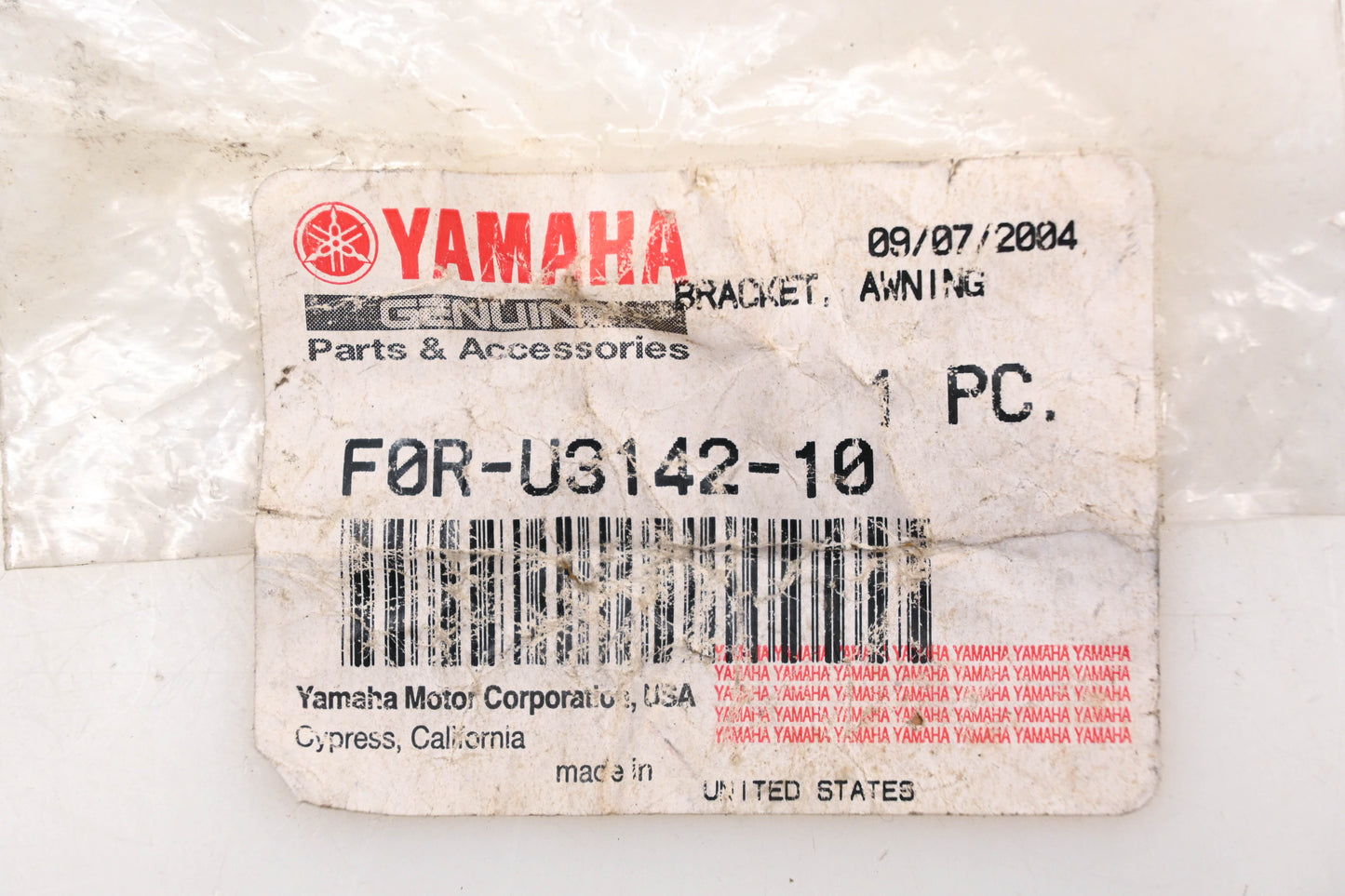 New OEM Yamaha F0R-U3142-10-00 Awning Bracket NOS