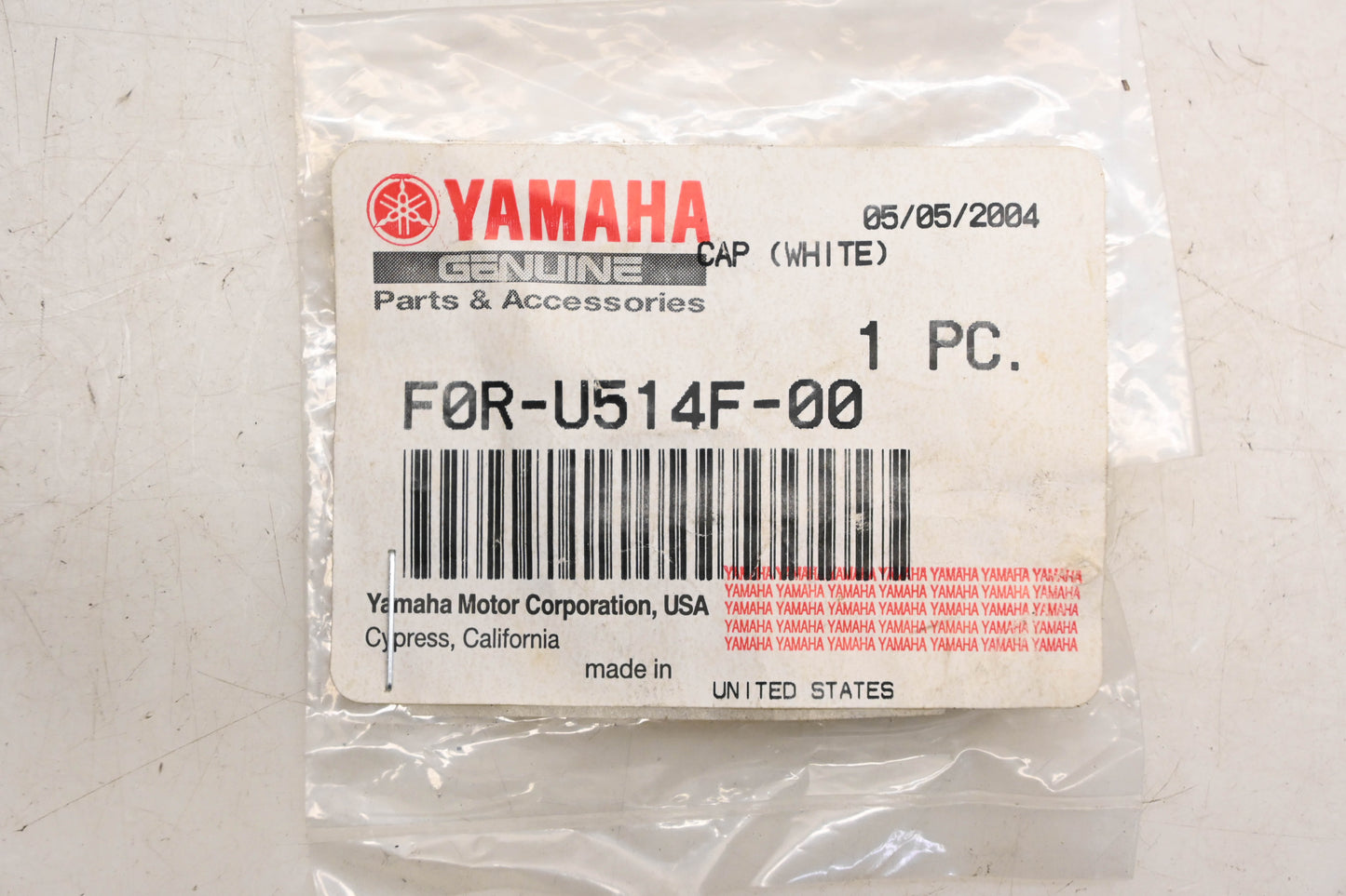 New OEM Yamaha F0R-U514F-00-00 White Screw Cap NOS
