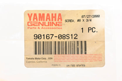New OEM Yamaha 90167-08S12-00 Screw NOS