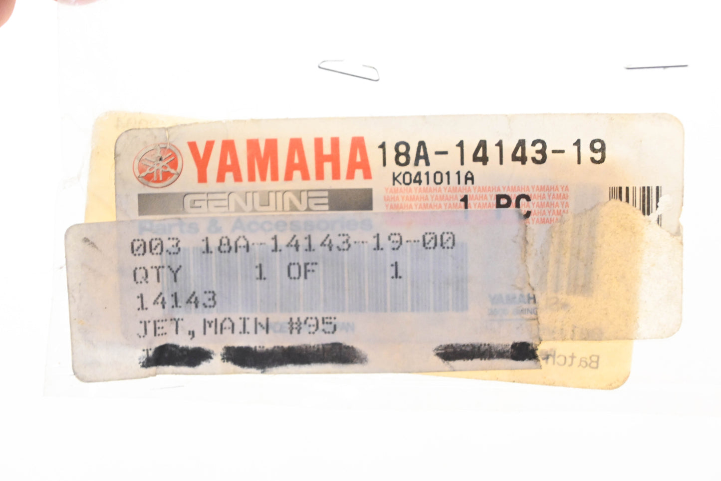 New OEM Yamaha 18A-14143-19-00 Main Jet #95 NOS