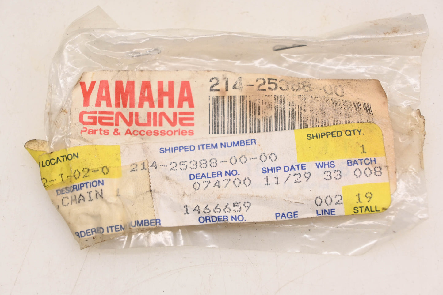 New OEM Yamaha 214-25388-00-00 Chain Puller NOS