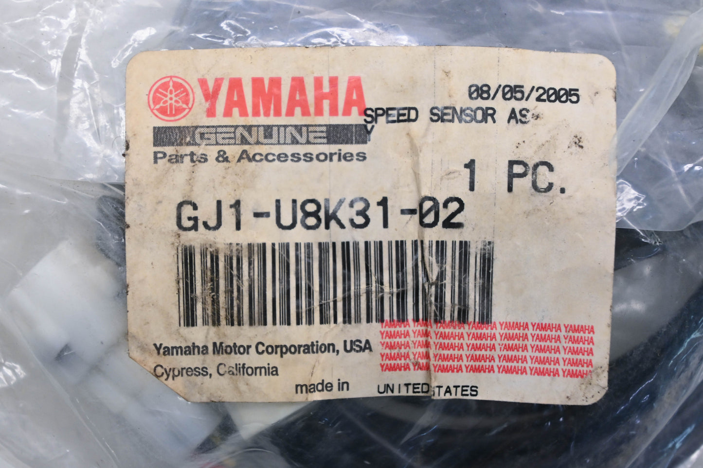 New OEM Yamaha GJ1-U8K31-02-00 Speed Sensor Assembly NOS