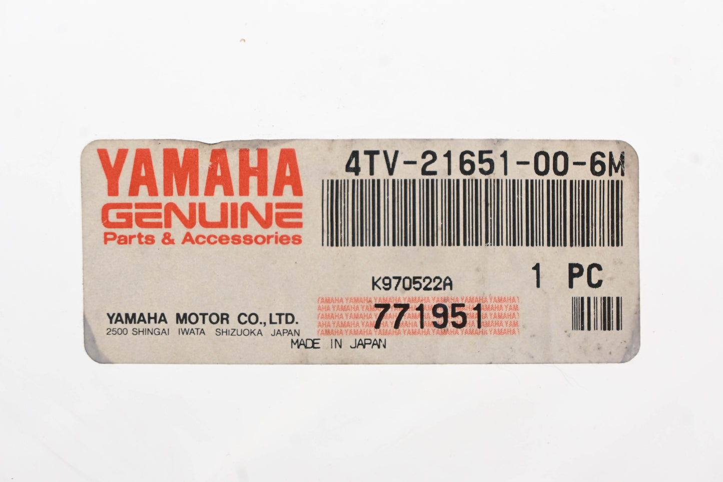 New OEM Yamaha 4TV-21651-00-6M Metallic Grey Rear Fender Cover NOS