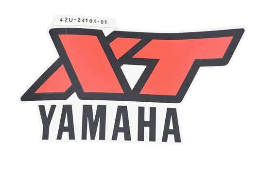 New OEM Yamaha 42U-24161-01-00 Red XT Emblem Decal NOS