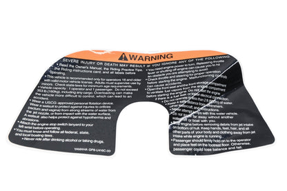 New OEM Yamaha GP8-U416C-00-00 Warning Label Decal NOS
