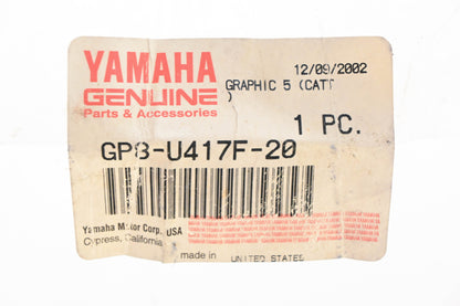 New OEM Yamaha GP8-U417F-20-00 GP 1200 Emblem Decal NOS