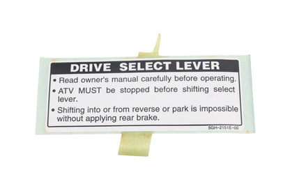 New OEM Yamaha 5GH-2151E-00-00 Drive Select Label Decal NOS