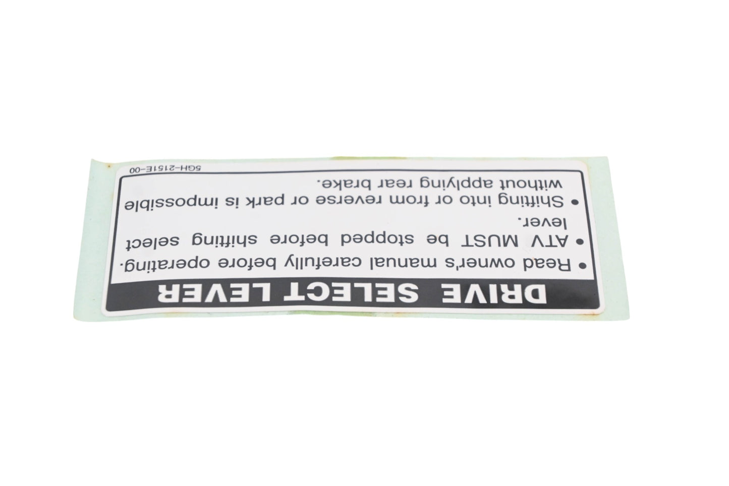New OEM Yamaha 5GH-2151E-00-00 Drive Select Label Decal NOS