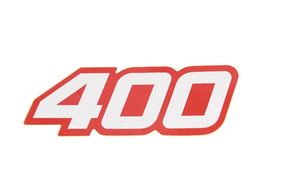 New OEM Yamaha 4GB-2163G-00-00 Red/Silver 400 Emblem Decal NOS