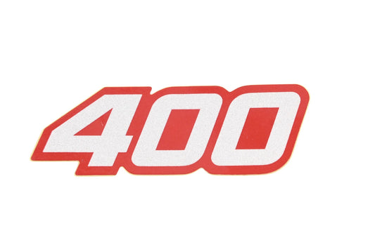 New OEM Yamaha 4GB-2163G-00-00 Red/Silver 400 Emblem Decal NOS